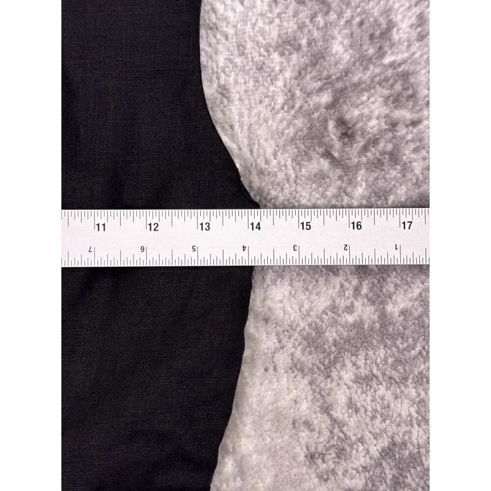 Reformation Jumpsuit 0 Womens Black 100% Linen Button Front Sleeveless Wide Leg